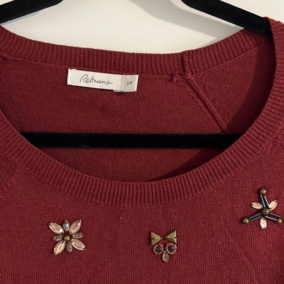 Reitmans size small burgundy light sweater - Picture 2 of 5